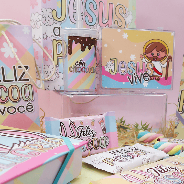 Kit Digital Páscoa Mimos Prontos Arquivos em Png 22