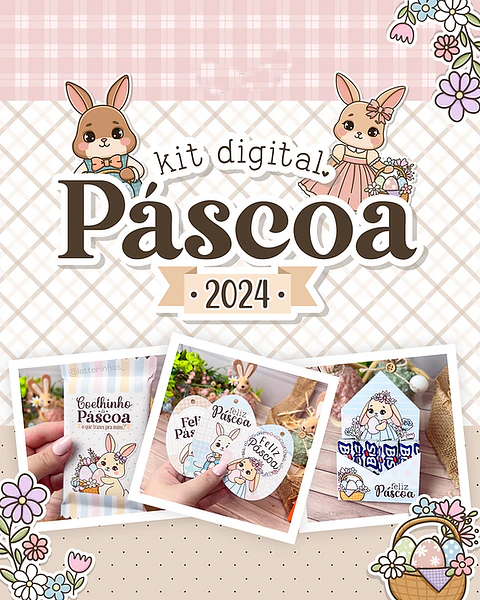 Kit Digital Páscoa Mimos Arquivos em Png 