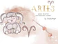 Kit Digital Signos Aquarela Arquivos em Png  - Thumbnail 5
