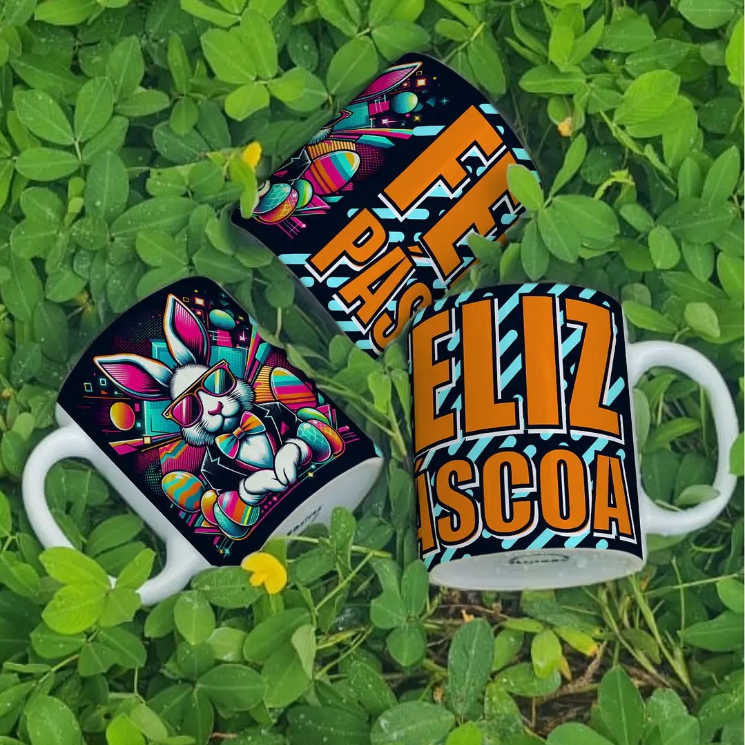 4 Artes Caneca Coelho da Páscoa Arquivos Png  2