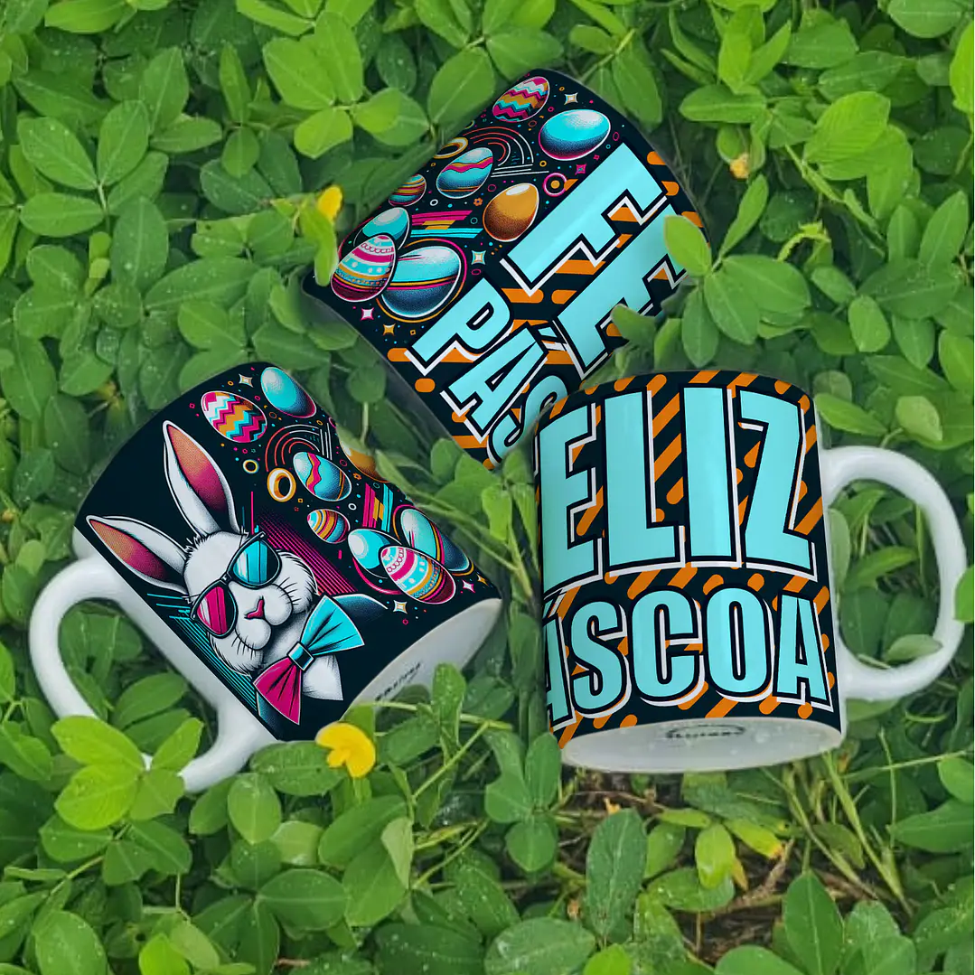 4 Artes Caneca Coelho da Páscoa Arquivos Png  3