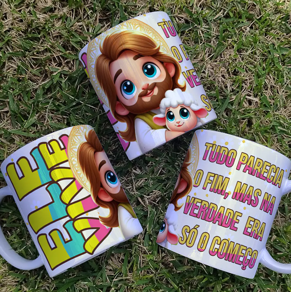 10 Artes Caneca Páscoa Cristã Arquivos Editável 10