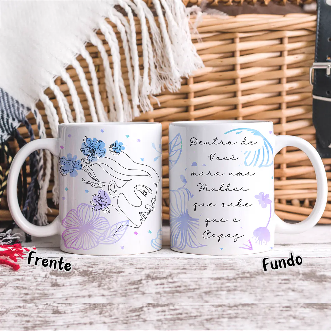 20 Artes para Caneca Dia das Mulheres Linhas Arquivos em Jpg   5