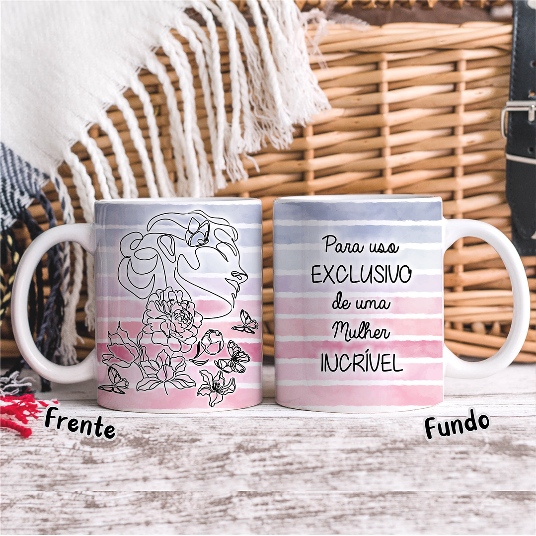 20 Artes para Caneca Dia das Mulheres Linhas Arquivos em Jpg   7