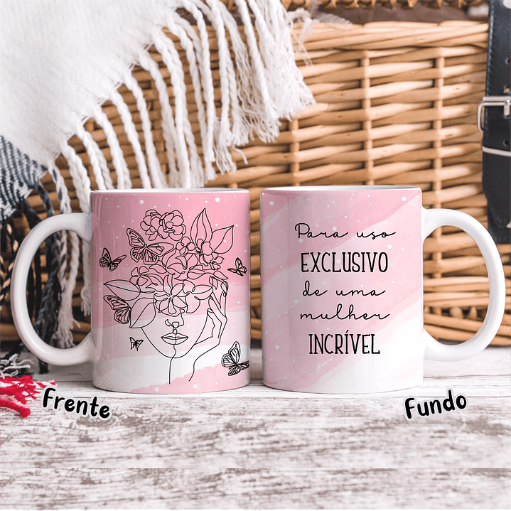 20 Artes para Caneca Dia das Mulheres Linhas Arquivos em Jpg   8