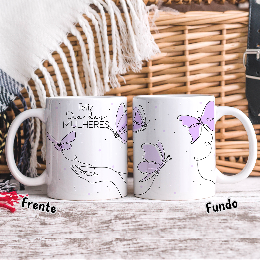 20 Artes para Caneca Dia das Mulheres Linhas Arquivos em Jpg   19