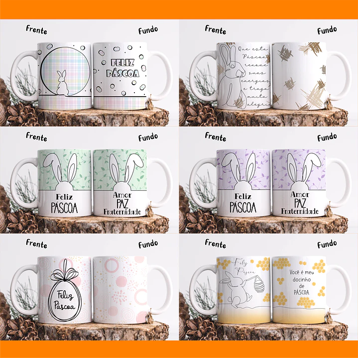 20 Artes para Caneca Páscoa Linhas Arquivos em Jpg 2