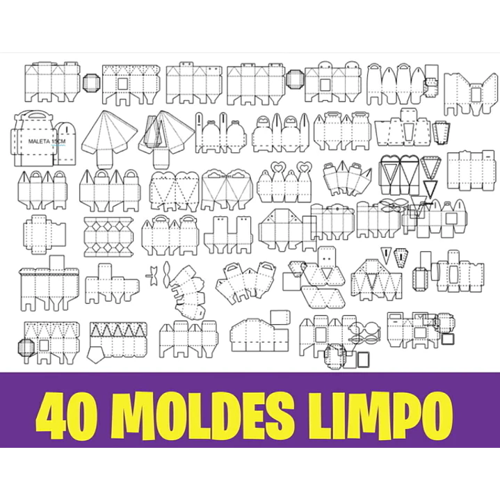 40 Moldes Limpos para Caixinhas em Studio 1