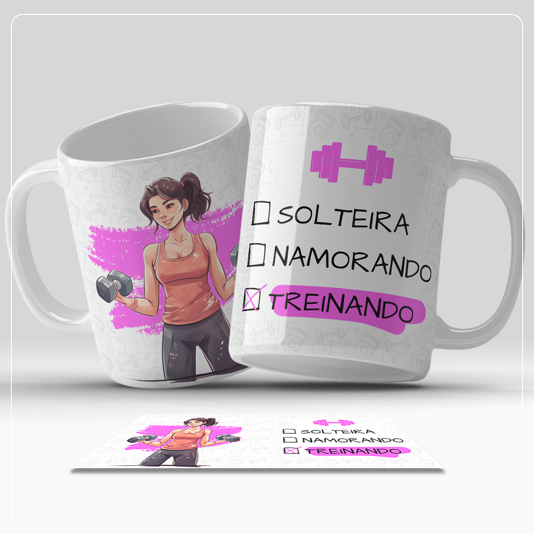 6 Artes para Caneca Academia Fitness Arquivos em Jpg 2