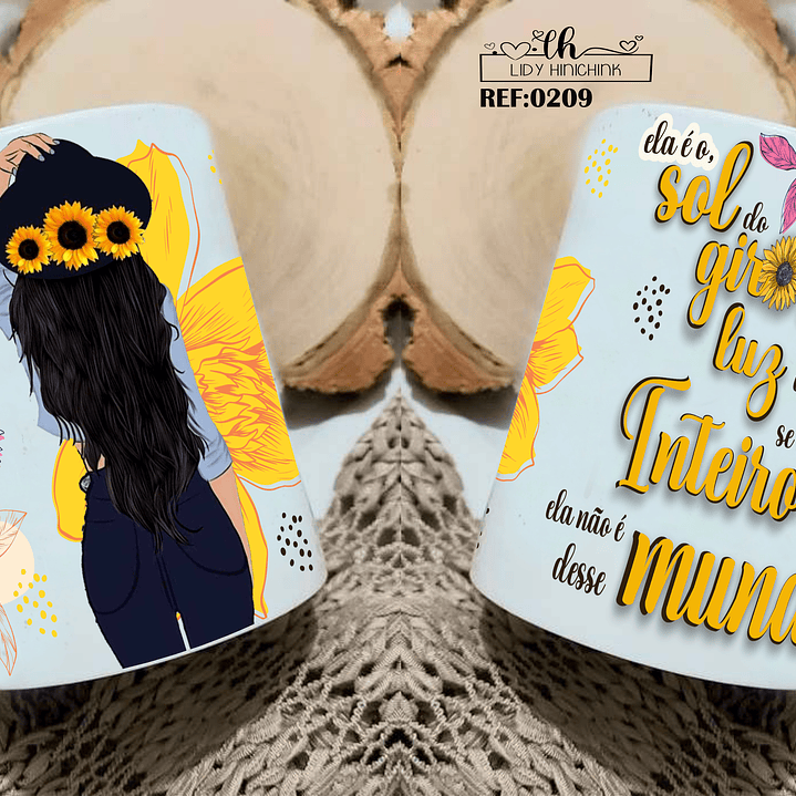 11 Artes para Caneca e Camisa Girassol Arquivos Editável 4