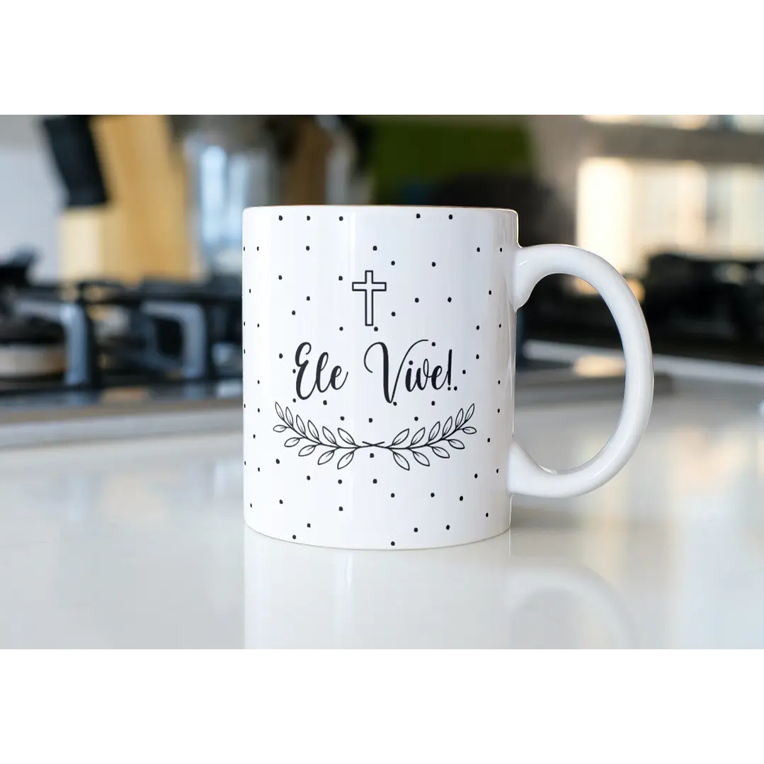 11 Artes para Caneca Páscoa Ele Vive Arquivos em Jpg 12