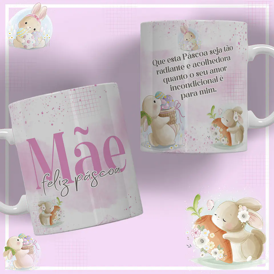 12 Artes para Caneca Páscoa Família Arquivos Editável 2