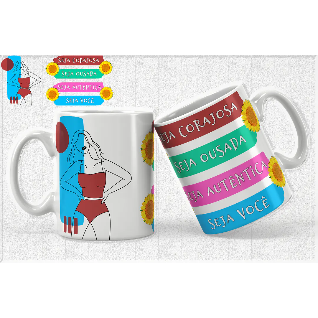14 Artes para Caneca Empoderamento Feminino Arquivos Editável 1