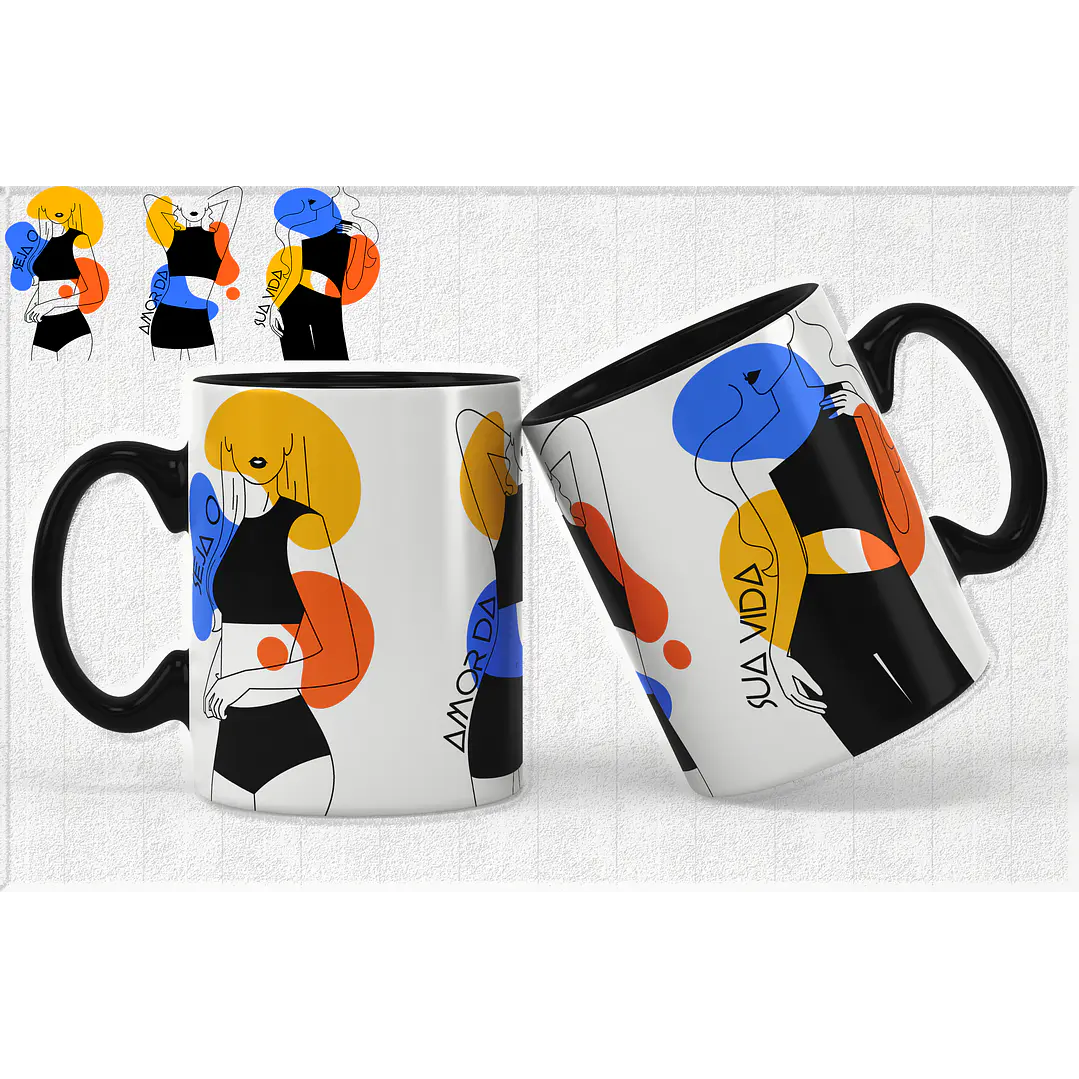 14 Artes para Caneca Empoderamento Feminino Arquivos Editável 3