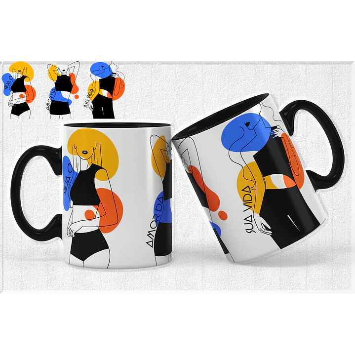 14 Artes para Caneca Empoderamento Feminino Arquivos Editável 3