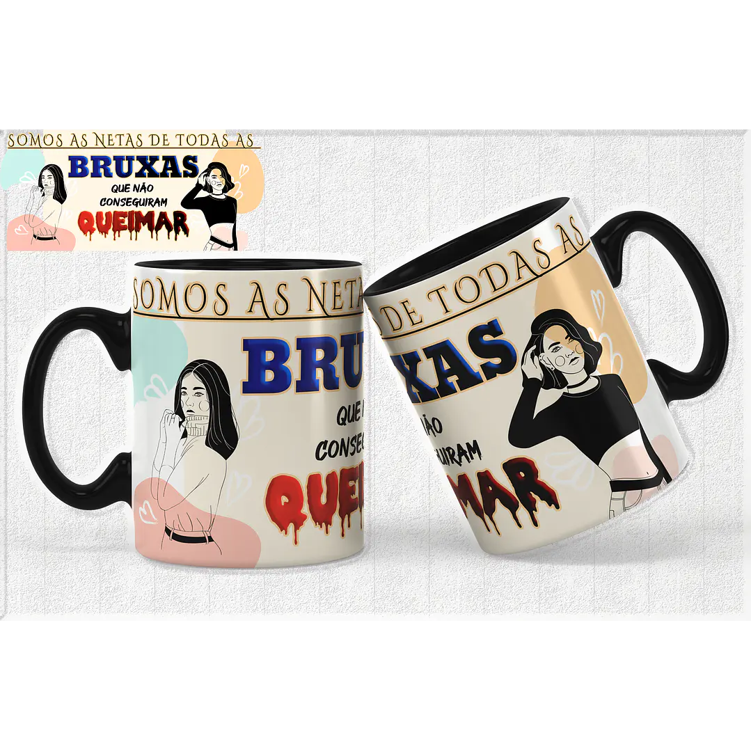 14 Artes para Caneca Empoderamento Feminino Arquivos Editável 4