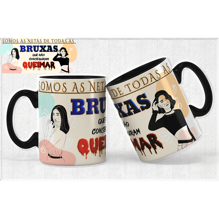 14 Artes para Caneca Empoderamento Feminino Arquivos Editável 4