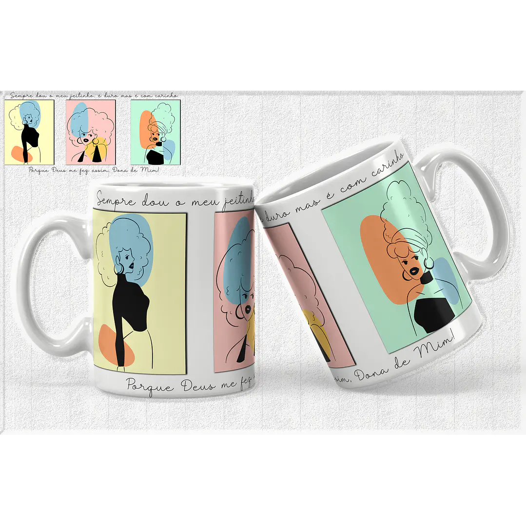 14 Artes para Caneca Empoderamento Feminino Arquivos Editável 5
