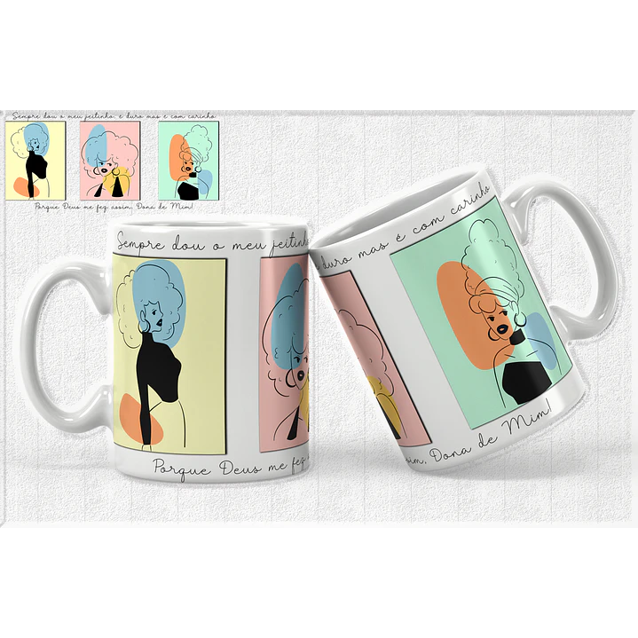 14 Artes para Caneca Empoderamento Feminino Arquivos Editável 5