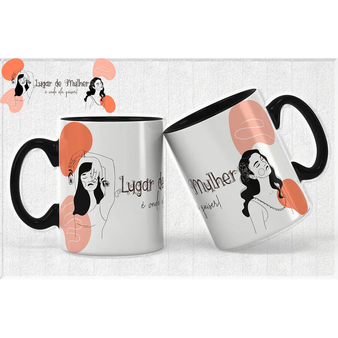 14 Artes para Caneca Empoderamento Feminino Arquivos Editável 6