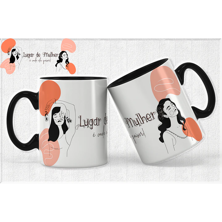 14 Artes para Caneca Empoderamento Feminino Arquivos Editável 6