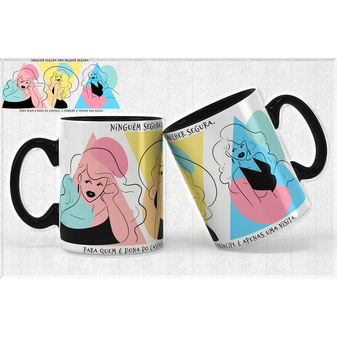 14 Artes para Caneca Empoderamento Feminino Arquivos Editável 7