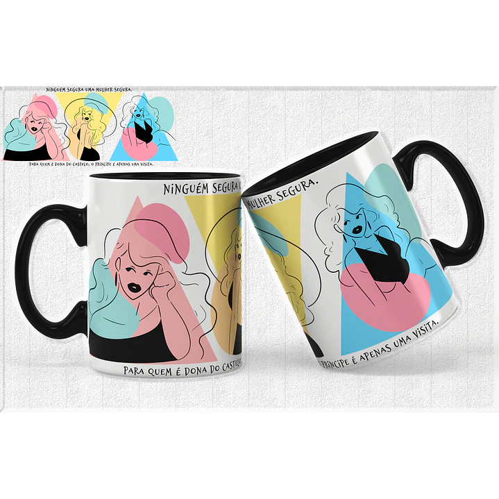 14 Artes para Caneca Empoderamento Feminino Arquivos Editável 7