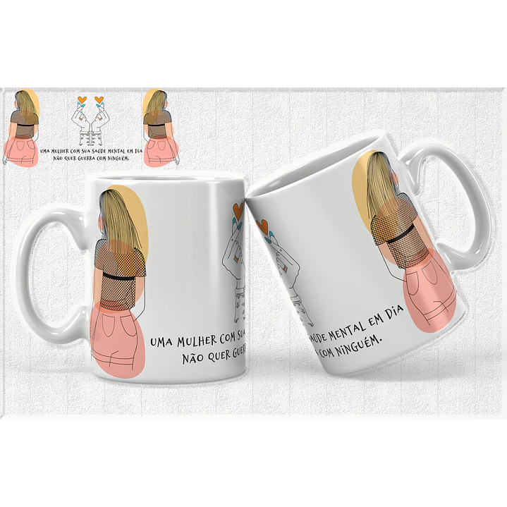 14 Artes para Caneca Empoderamento Feminino Arquivos Editável 9