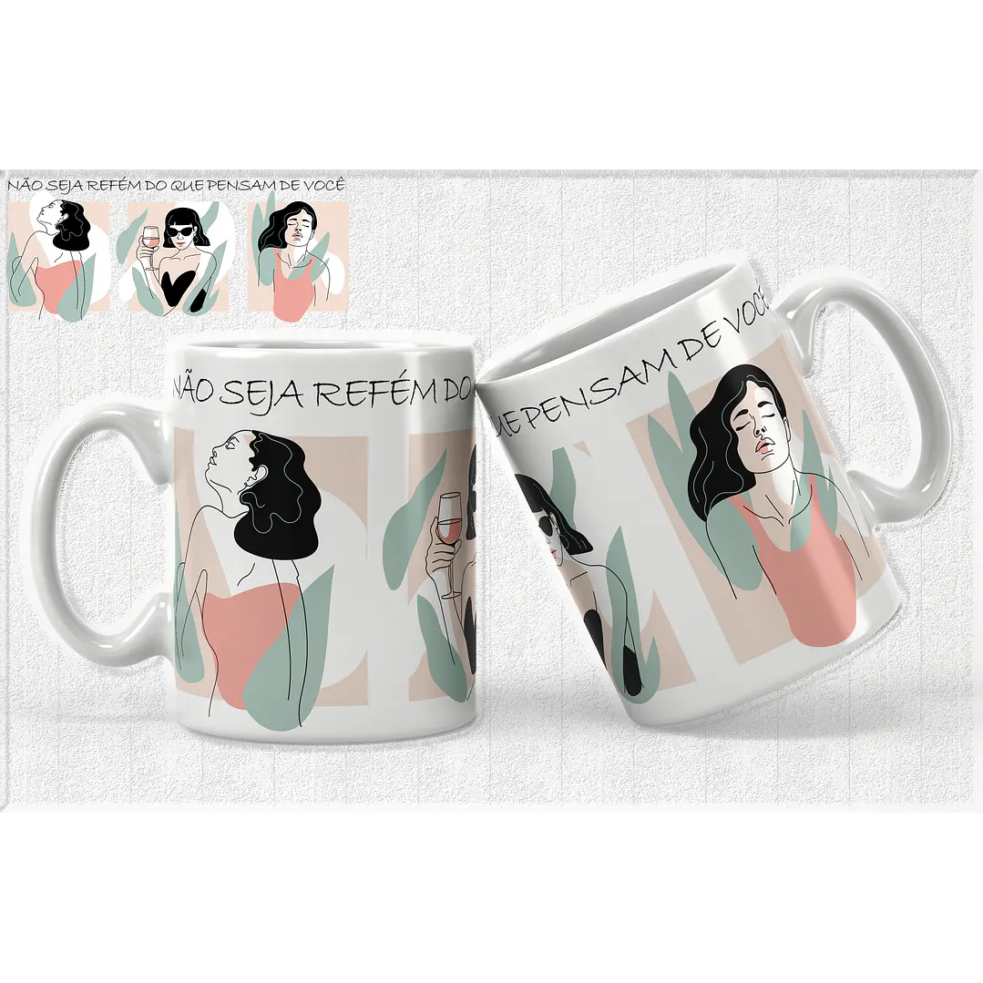 14 Artes para Caneca Empoderamento Feminino Arquivos Editável 10