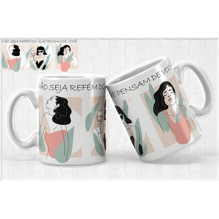 14 Artes para Caneca Empoderamento Feminino Arquivos Editável 10