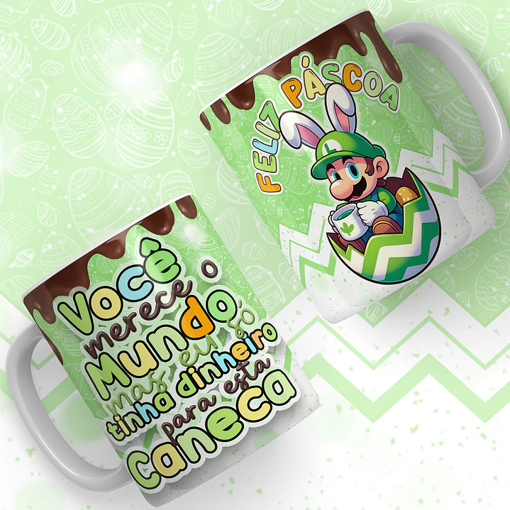 24 Artes para Caneca Super Mario Páscoa Arquivos em Jpg 2