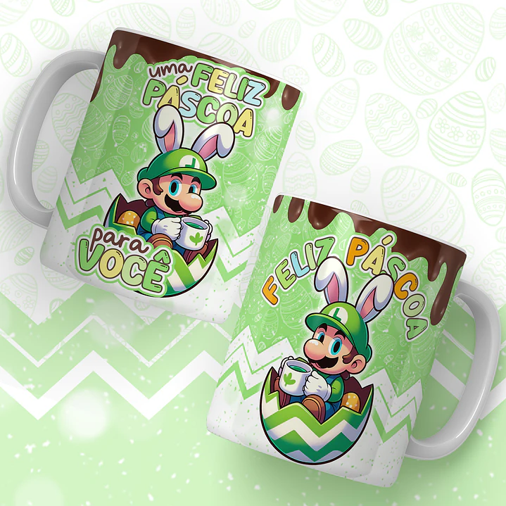 24 Artes para Caneca Super Mario Páscoa Arquivos em Jpg 3