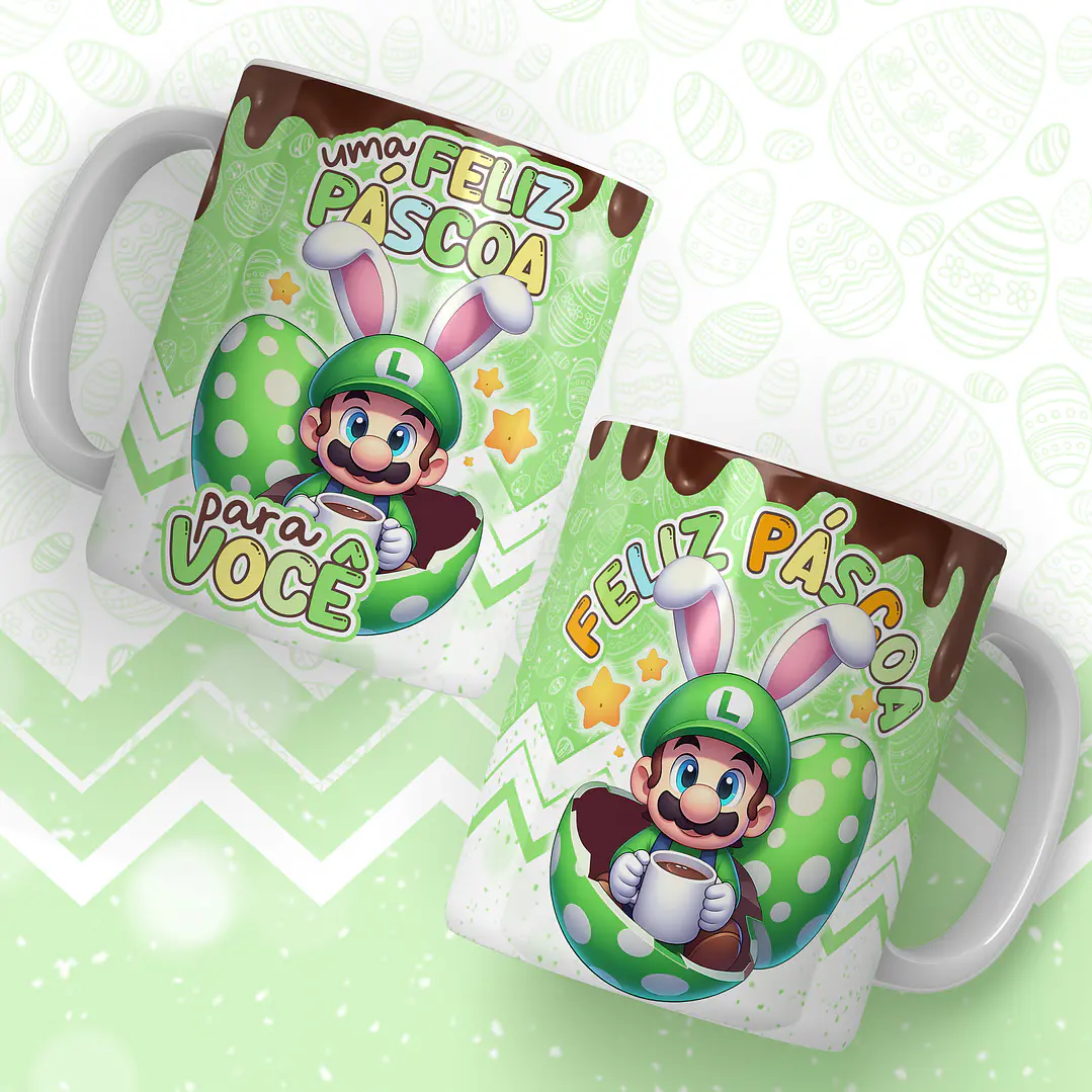 24 Artes para Caneca Super Mario Páscoa Arquivos em Jpg 5