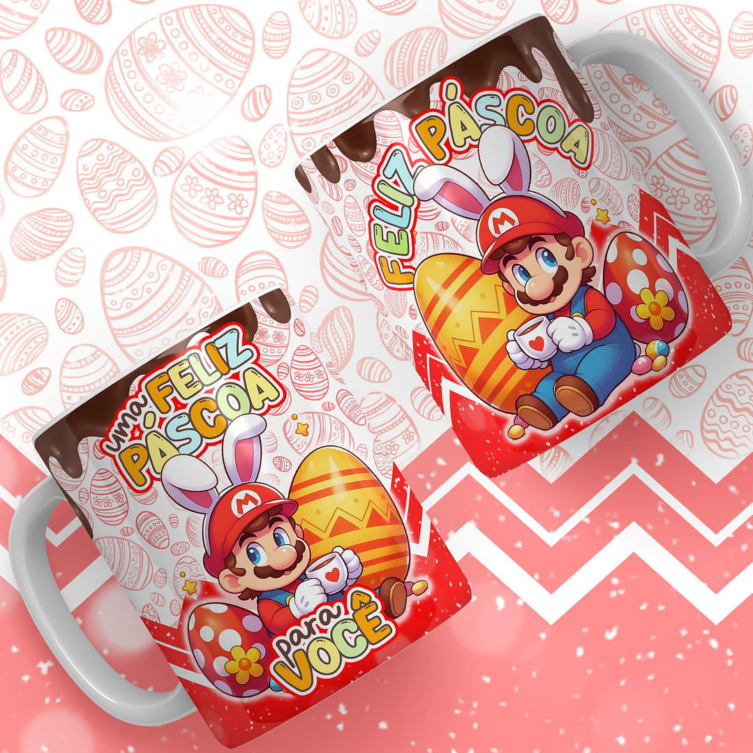 24 Artes para Caneca Super Mario Páscoa Arquivos em Jpg 6