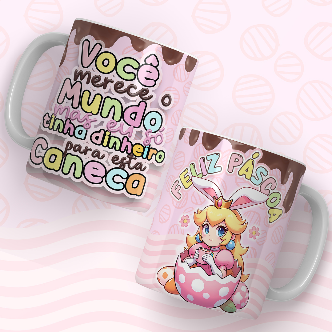 24 Artes para Caneca Super Mario Páscoa Arquivos em Jpg 11