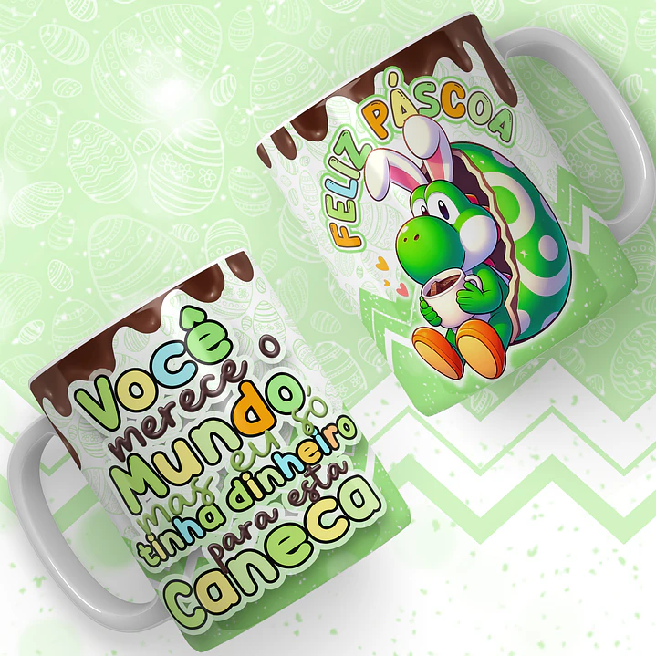 24 Artes para Caneca Super Mario Páscoa Arquivos em Jpg 17