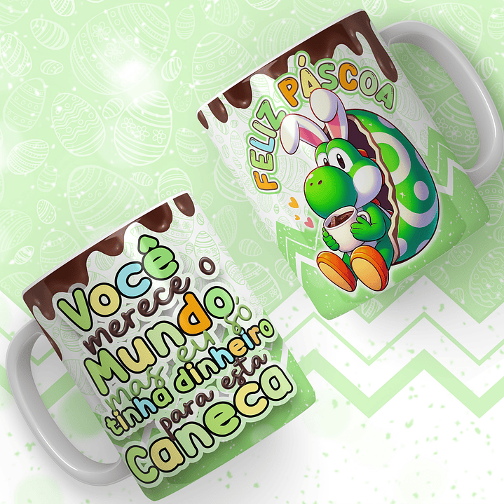 24 Artes para Caneca Super Mario Páscoa Arquivos em Jpg 17