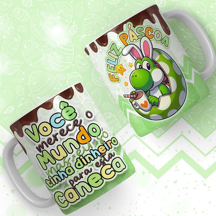 24 Artes para Caneca Super Mario Páscoa Arquivos em Jpg 19