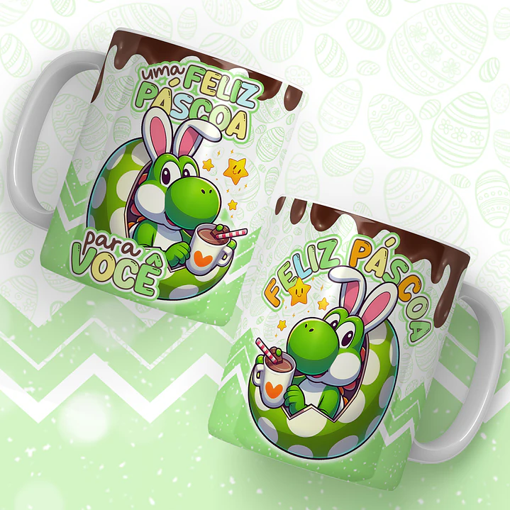 24 Artes para Caneca Super Mario Páscoa Arquivos em Jpg 20