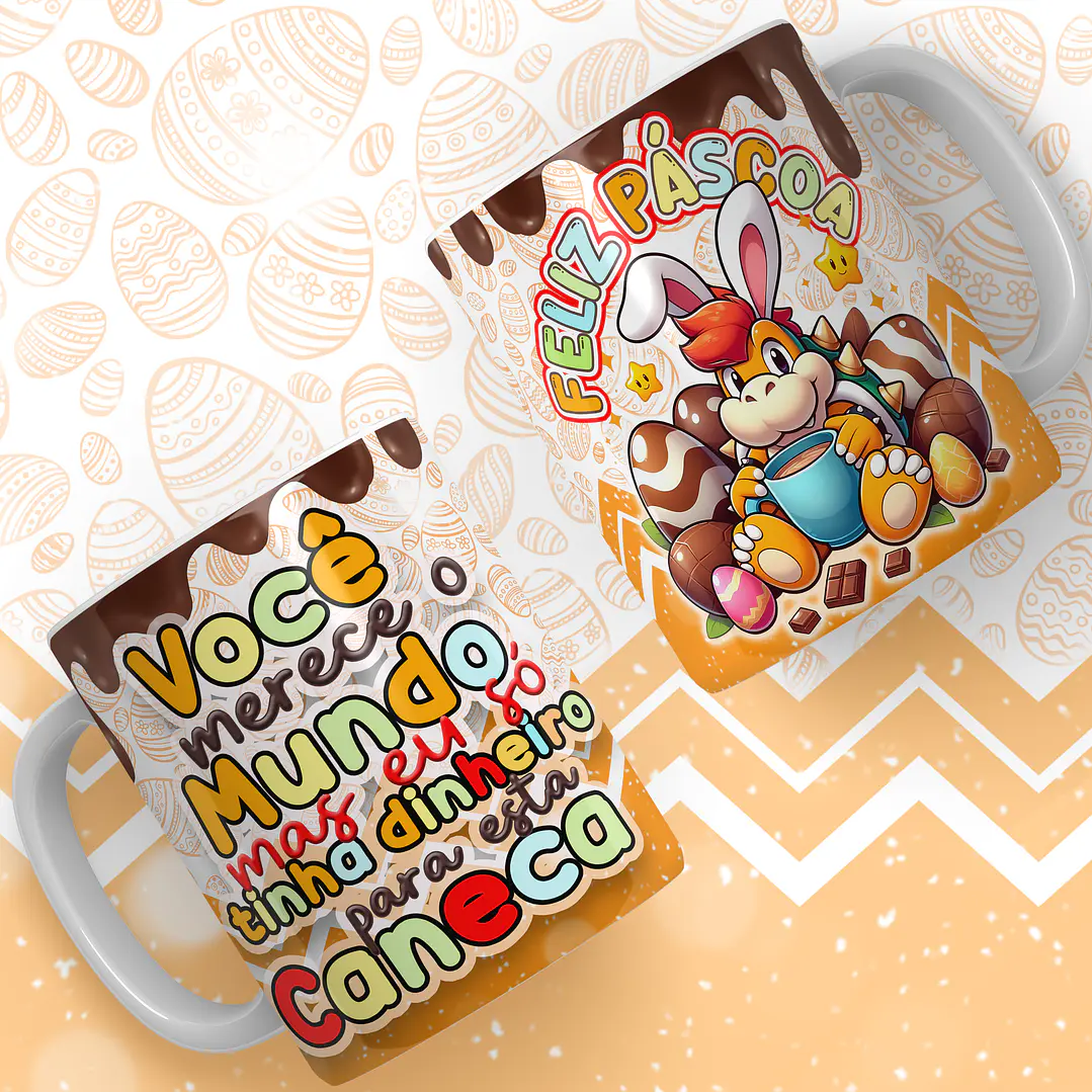 24 Artes para Caneca Super Mario Páscoa Arquivos em Jpg 23