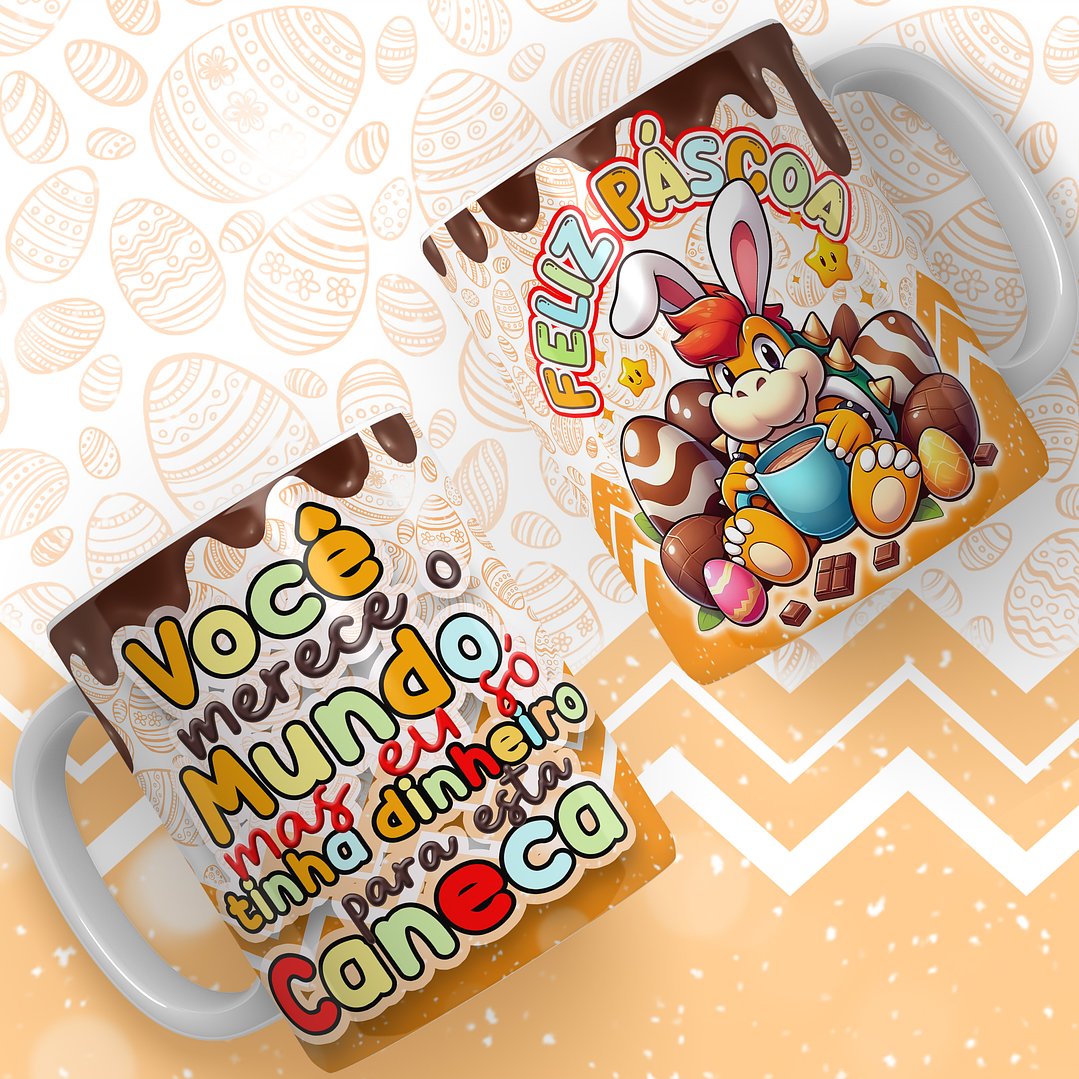 24 Artes para Caneca Super Mario Páscoa Arquivos em Jpg 23
