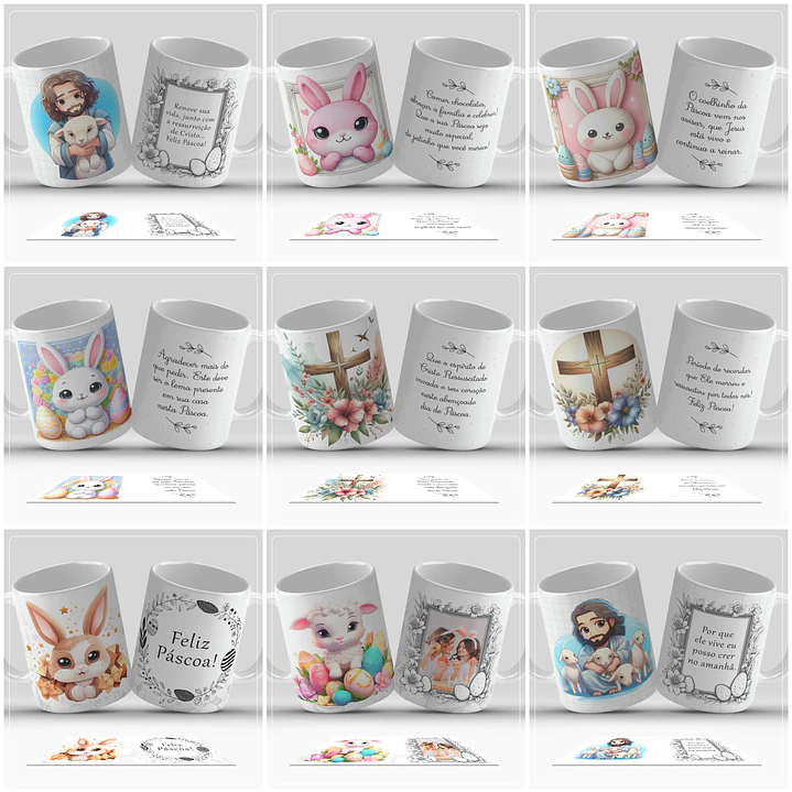 34 Artes para Caneca Páscoa Arquivos em Jpg 2