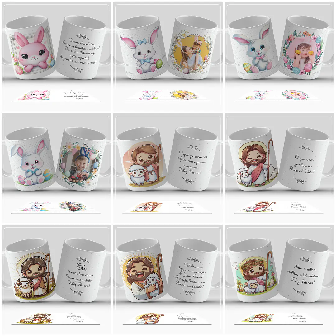 34 Artes para Caneca Páscoa Arquivos em Jpg 3