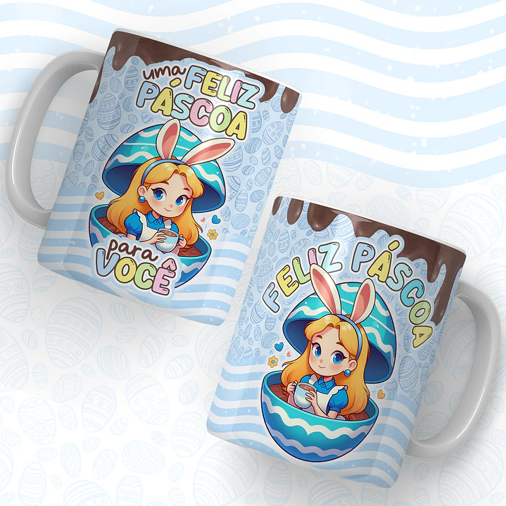 66 Artes para Caneca Páscoa Princesas Arquivos em Jpg  4