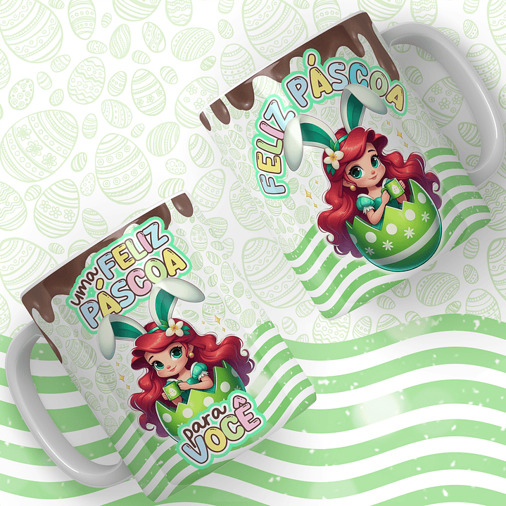 66 Artes para Caneca Páscoa Princesas Arquivos em Jpg  6