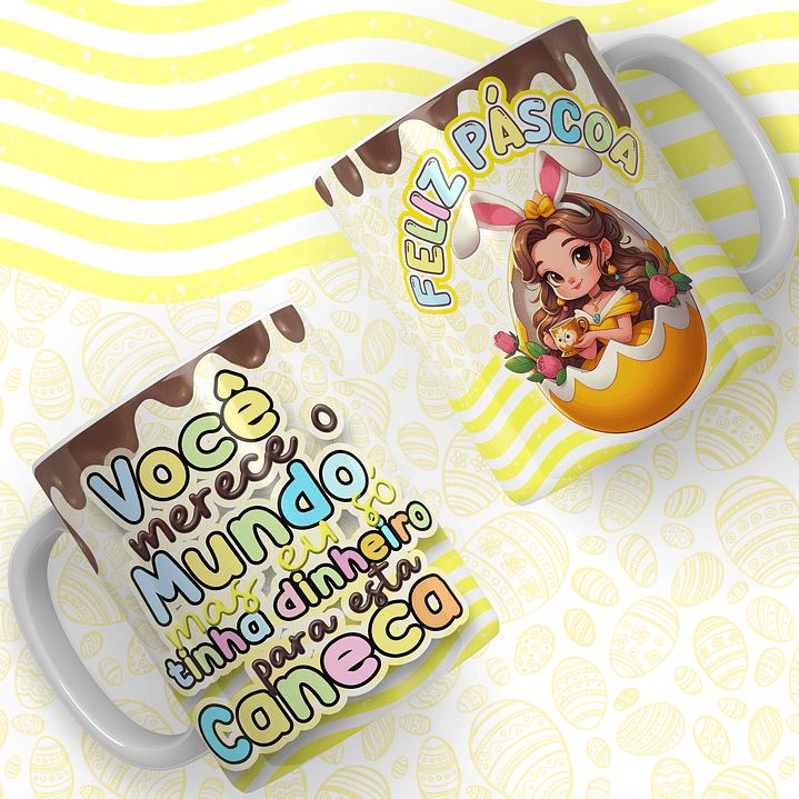 66 Artes para Caneca Páscoa Princesas Arquivos em Jpg  9