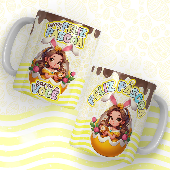 66 Artes para Caneca Páscoa Princesas Arquivos em Jpg  10