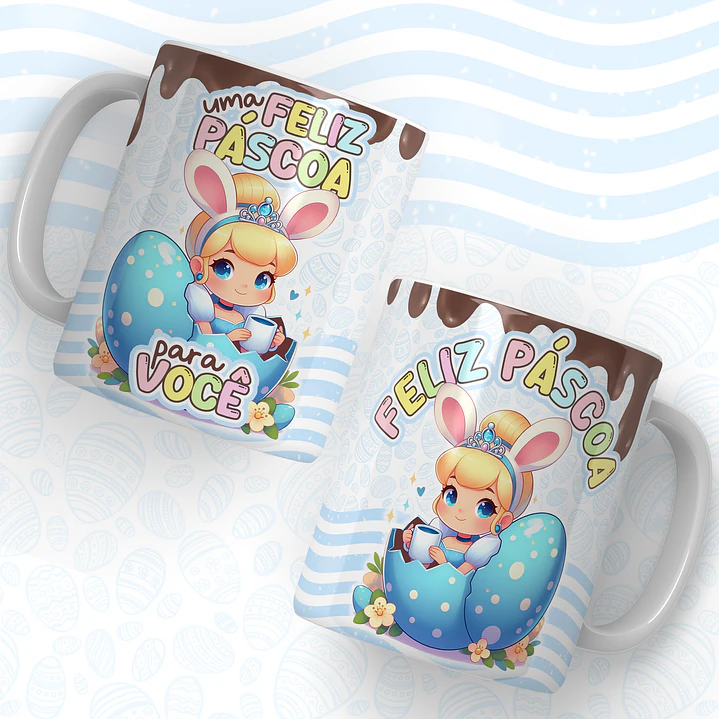 66 Artes para Caneca Páscoa Princesas Arquivos em Jpg  15