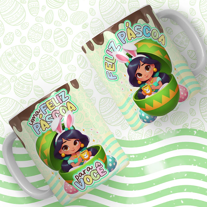 66 Artes para Caneca Páscoa Princesas Arquivos em Jpg  19