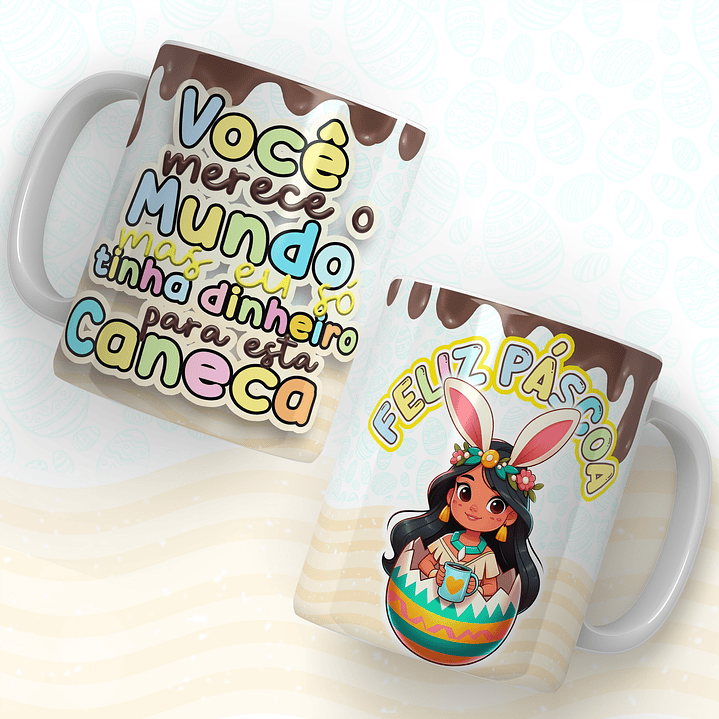 66 Artes para Caneca Páscoa Princesas Arquivos em Jpg  26